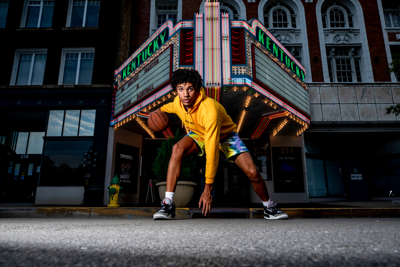 Dontaie Allen.

UK menâ??s basketball photo shoot at the Kentucky Theater.

Photo by Chet White | UK Athletics