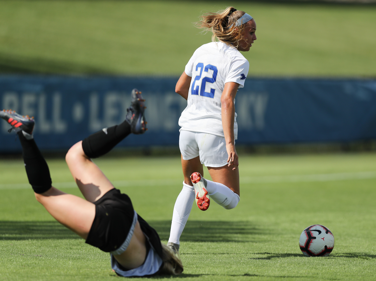 ABBY STEINER.

The University of Kentucky women's soccer team falls to Eastern Kentucky 1-0 Sunday, September 2, at the Bell Soccer Complex in Lexington, Ky.

Photo by Elliott Hess | UK Athletics