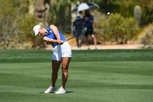 Rikke Svejgard Nielsen.

The Kentucky women's golf team competes in the first round of the NCAA Championship finals at Grayhawk Golf Club in Scottsdale, Arizona.

Photo by Tim Cowie