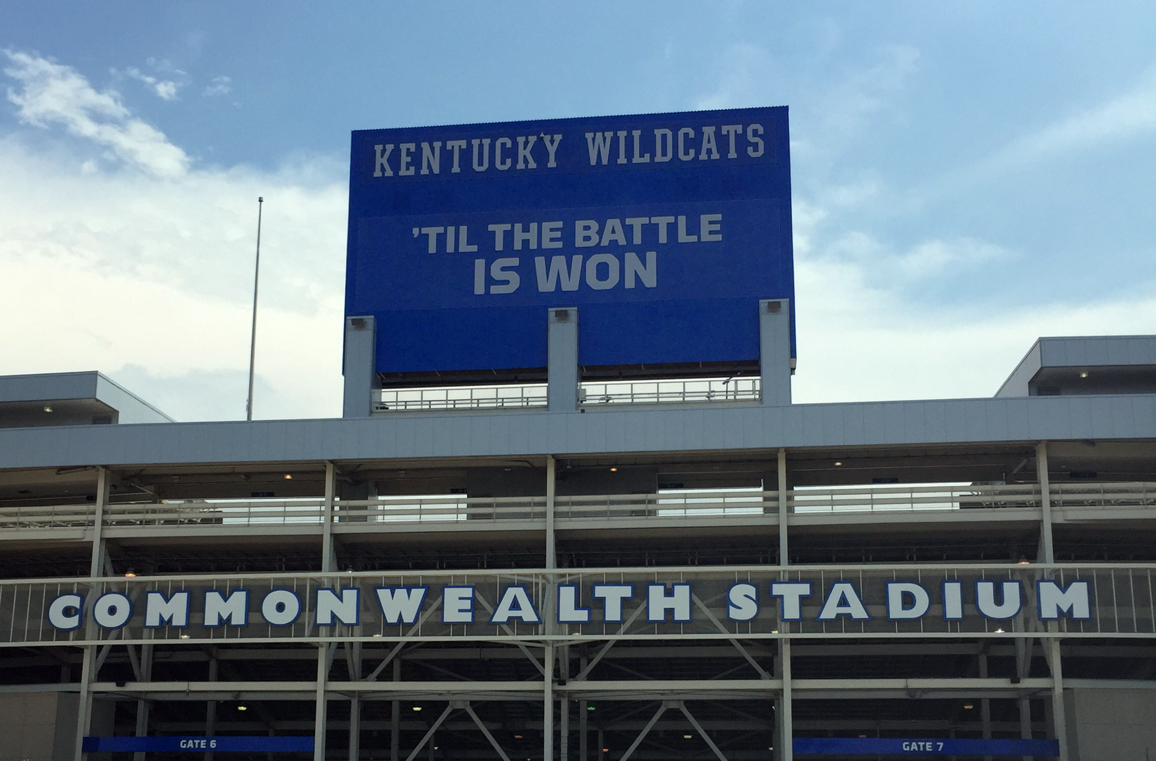 Vote on the back of The New CWS video board