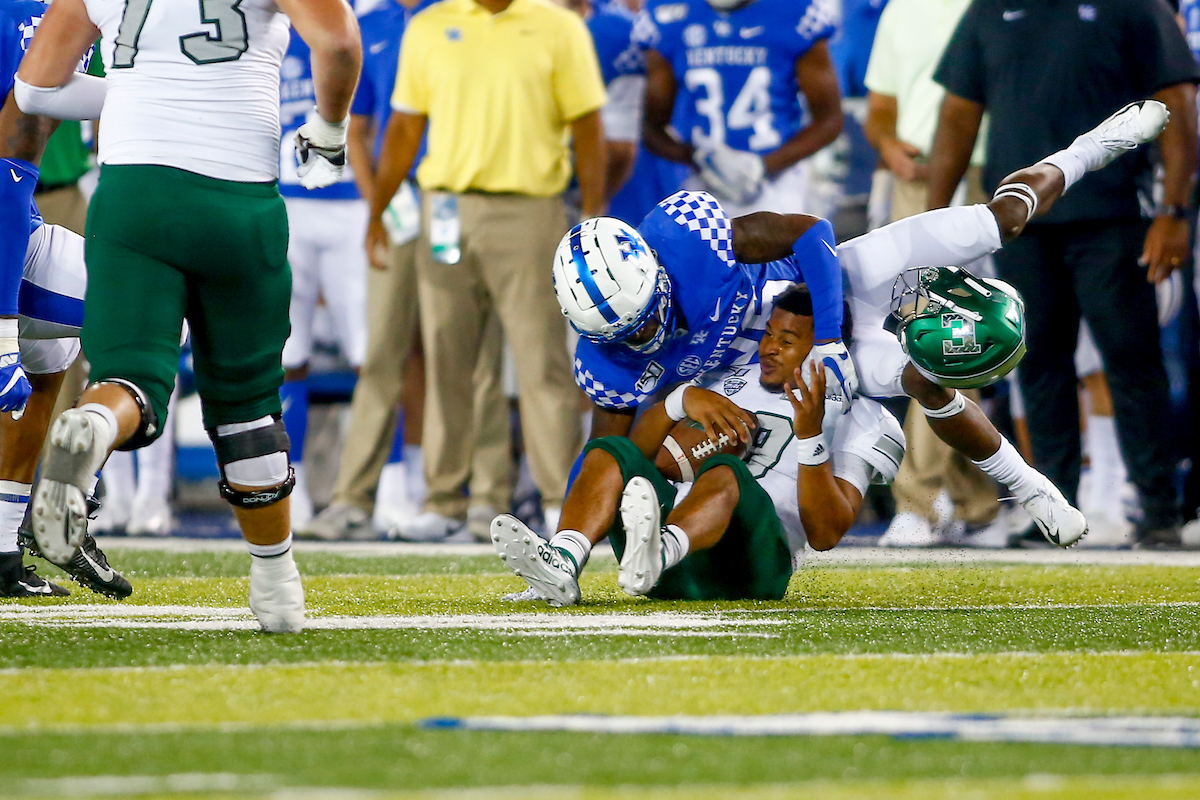 Brandin Echols. 

UK Beat EMU 38-17.

Photo by Eddie Justice | UK Athletics