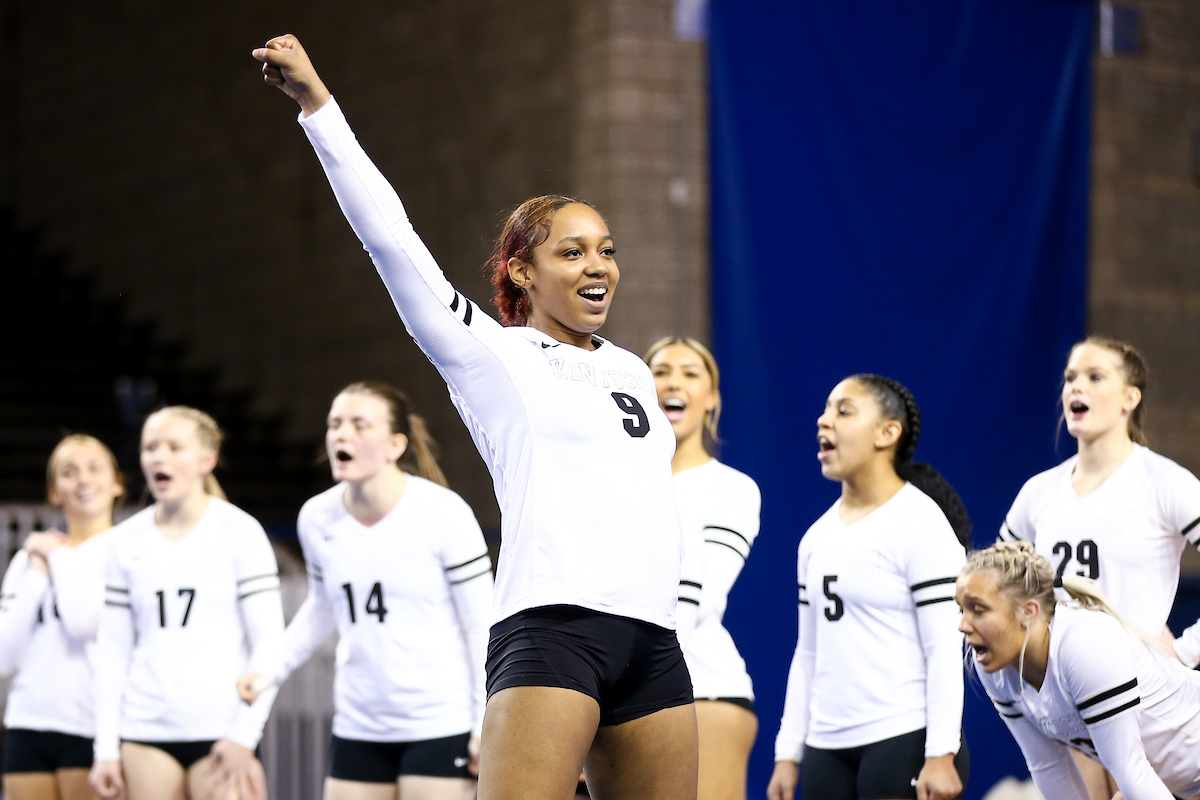 Alexus Womack.

Kentucky Stunt blue and white scrimmage. 

Photo by Abbey Cutrer | UK Athletics