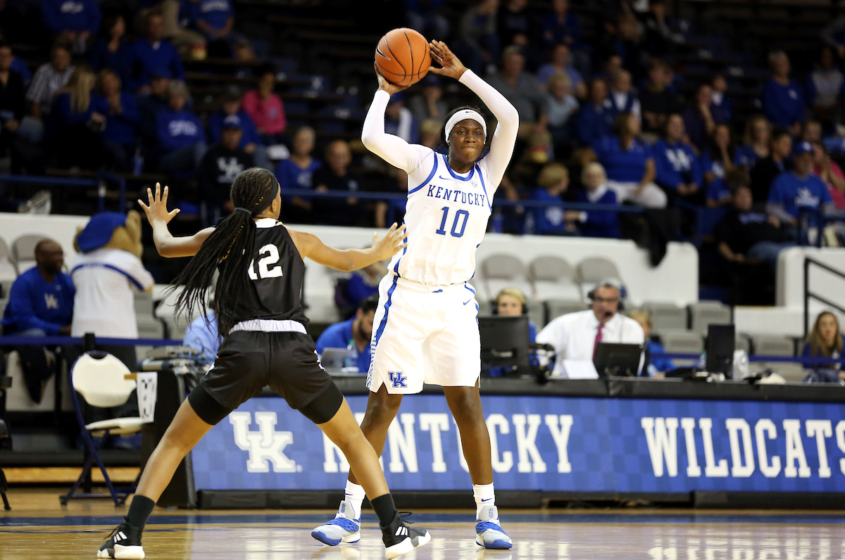 Rhyne Howard

UK Women's Basketball beats Alabama State on Wednesday, November 7, 2018 .

Photo by Britney Howard | UK Athletics