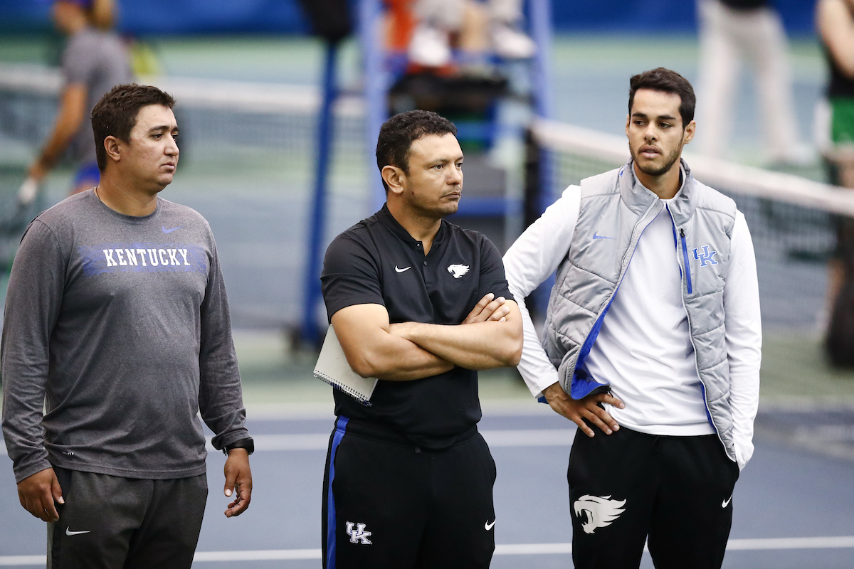 Coach CARLOS DRADA.

The University of Kentucky women's tennis team host Marshall. 


Photo by Elliott Hess | UK Athletics