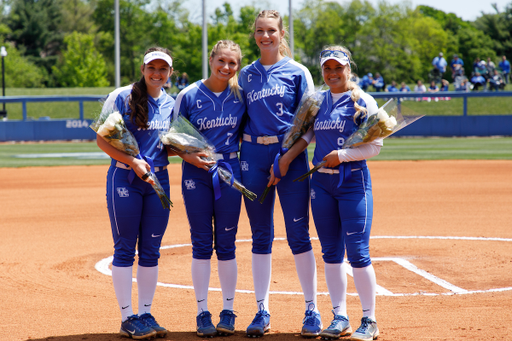 SENIORS. AUTUMN HUMES. MALLORY PEYTON. LAUREN JOHNSON. GRACE BAALMAN.

Kentucky sweeps South Carolina on Senior Day, 6-3, 3-2.

Photo by Elliott Hess | UK Athletics