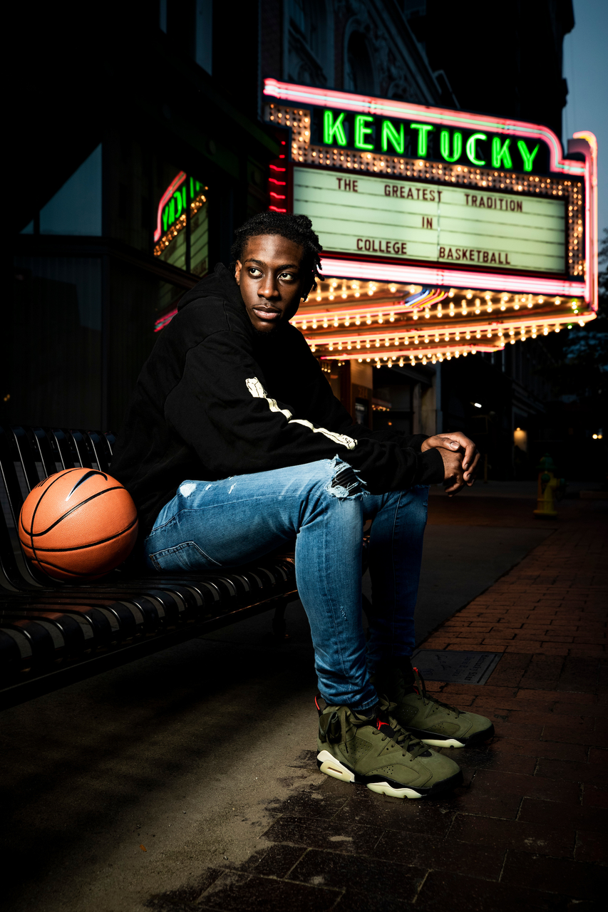 Terrence Clarke.

Menâ??s basketball photo shoot at Kentucky Theater. 

Photo by Chet White | UK Athletics