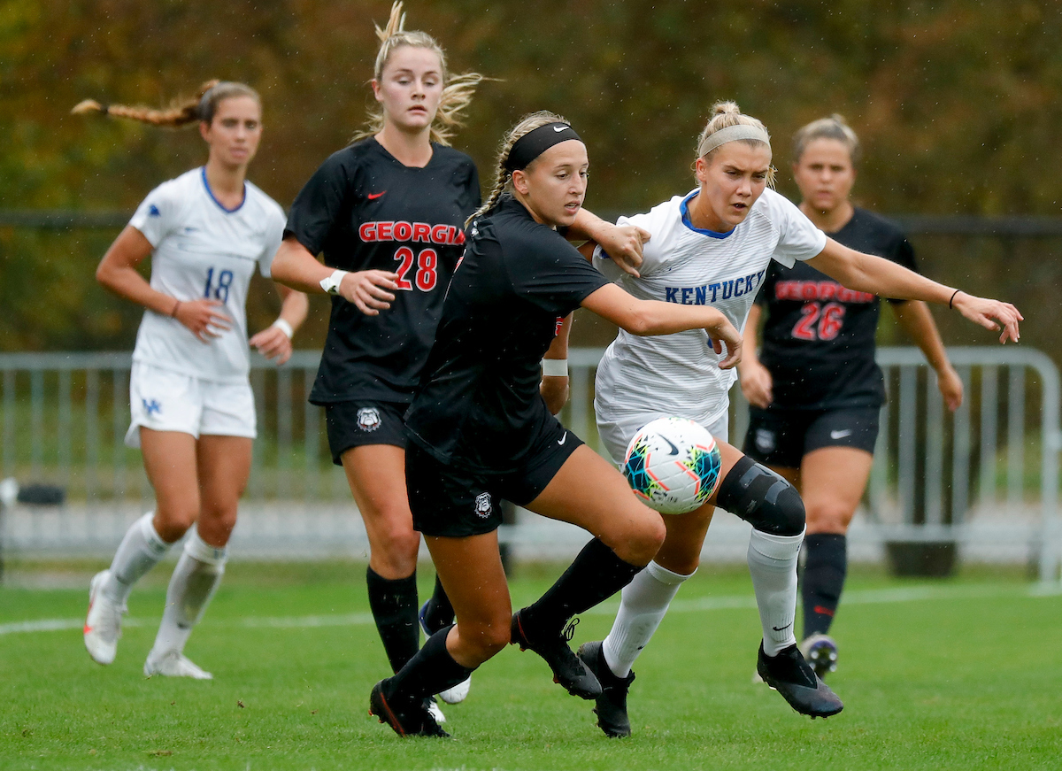Hannah Richardson.

UK women’s soccer tied Georgia 1-1 in double OT on Sunday, October 11, 2020, at The Bell in Lexington, Ky.

Photo by Chet White | UK Athletics