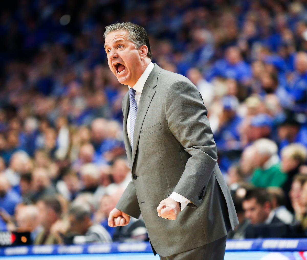John Calapari.

Kentucky beat Arkansas 70-66.

Photo by Isaac Janssen | UK Athletics