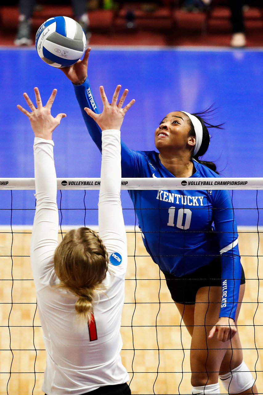 Caitlyn Cooper.

Kentucky falls to Nebraska 3-0 in the NCAA Volleyball Sweet 16 at The Maturi Pavillion in Minneapolis, MN, on Friday, December 7, 2018.

Photo by Chet White | UK Athletics