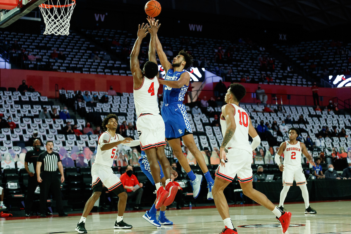 Olivier Sarr.

Kentucky falls to Georgia, 63-62.

Photo by Elliott Hess | UK Athletics