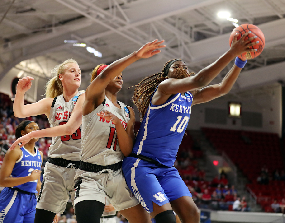 Rhyne Howard

Women's Basketball falls to NC State on Monday, March 25, 2019. 

Photo by Britney Howard | UK Athletics