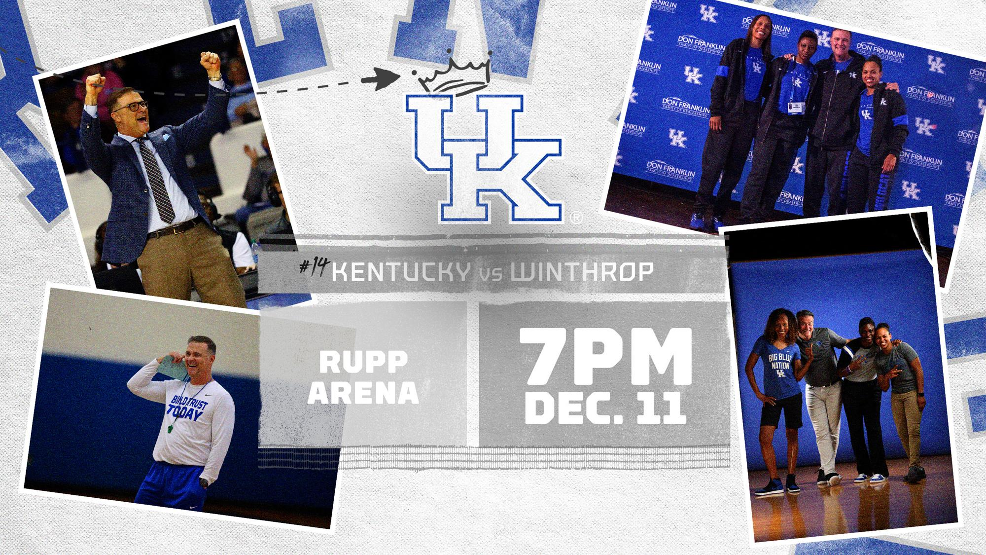 No. 14 Kentucky Welcomes Winthrop to Rupp Arena Wednesday