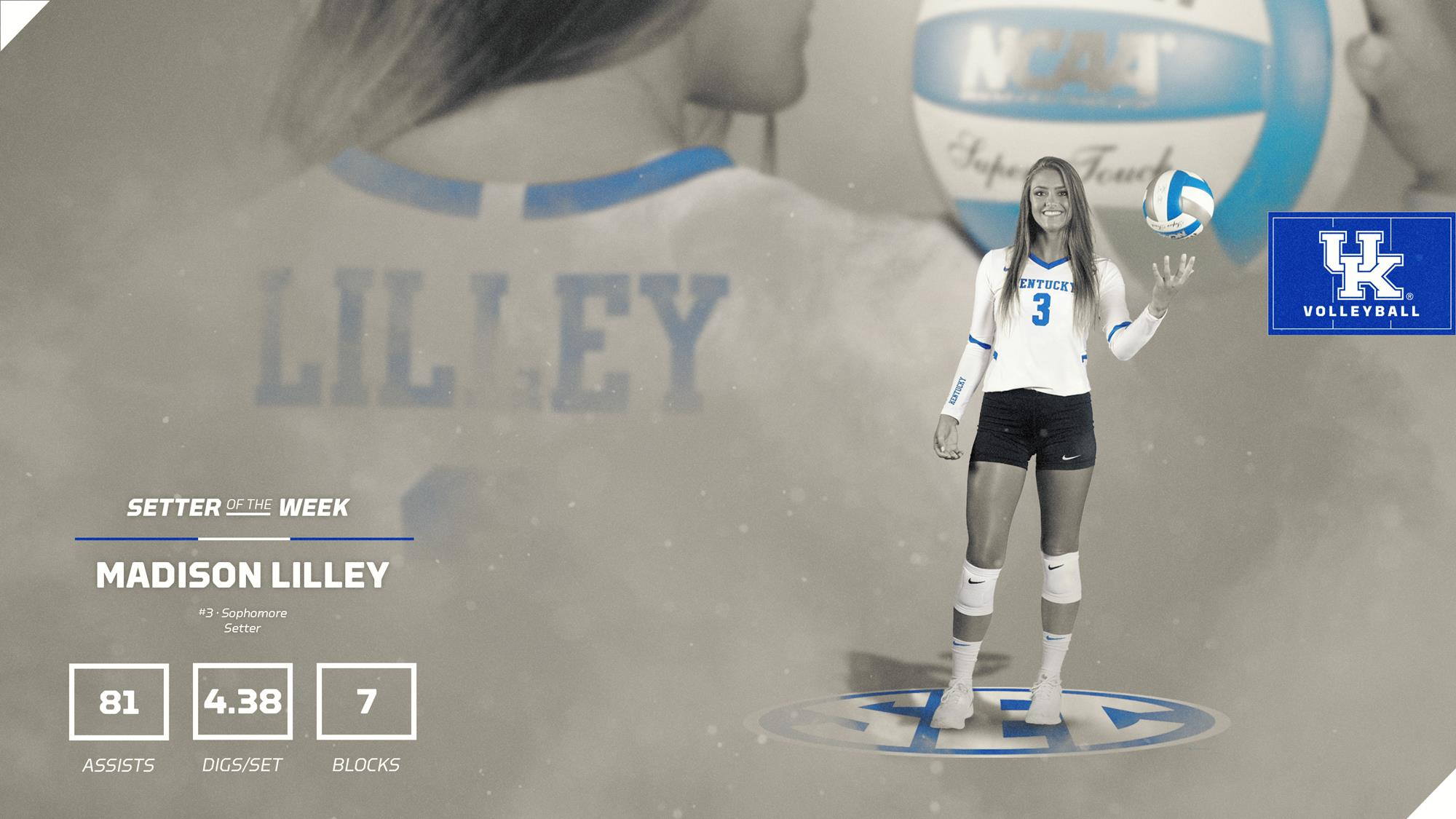 Madison Lilley Named SEC Setter of the Week