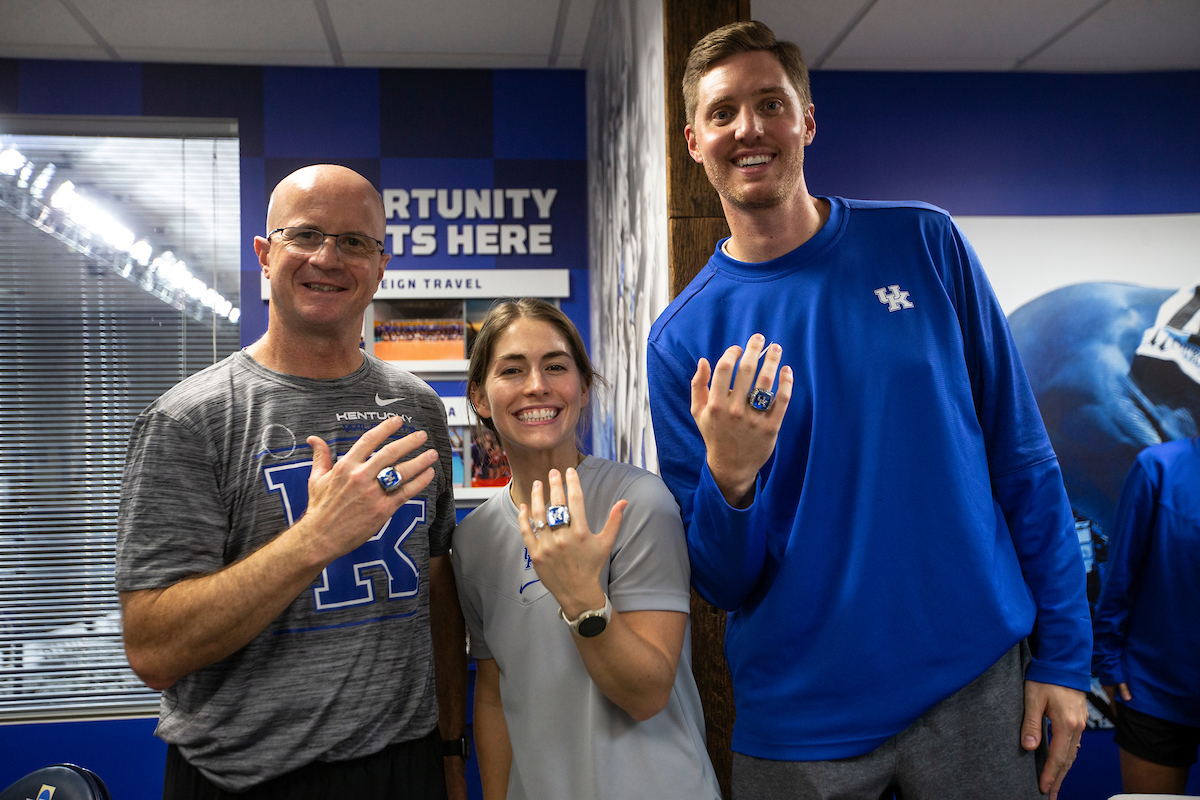 Kentucky Volleyball receives their National Championship rings.

Photo by Grace Bradley | UK Athletics