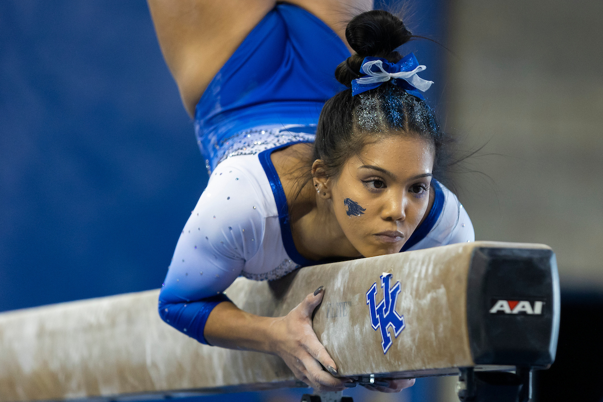 Carissa Clay.

2021-22 Blue-White Meet.

Photo by Grant Lee | UK Athletics