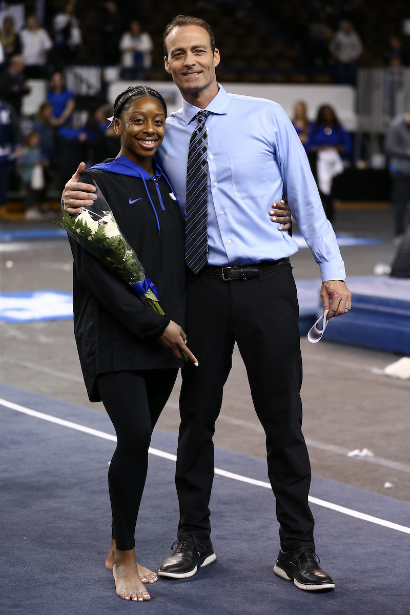 Cally Nixon. Tim Garrison. 

Kentucky defeats Michigan State on Senior night.

Photo by Tommy Quarles | UK Athletics