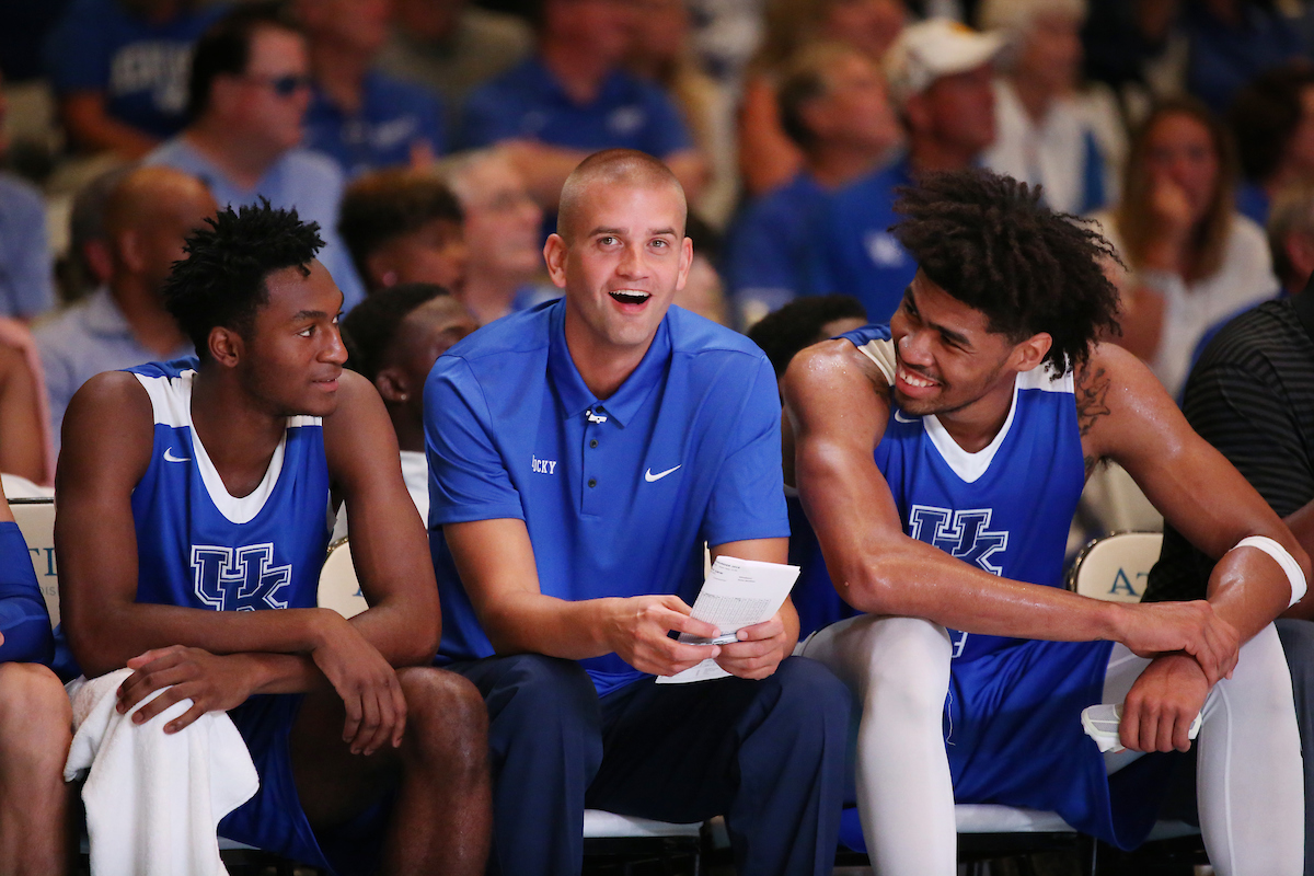 Joel Justus. Immanuel Quickley. Nick Richards.

The University of Kentucky men's basketball team beat Serbia's Mega Bemax 100-64 at the Atlantis Imperial Arena in Paradise Island, Bahamas, on Saturday, August11, 2018.

Photo by Chet White | UK Athletics