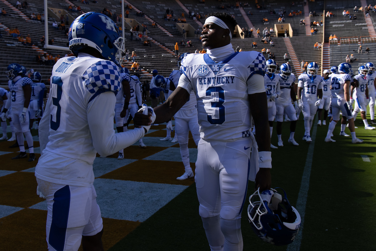 CEDRICK DORT JR. TERRY WILSON.

Kentucky beats Tennessee, 34-7.

Photo by Elliott Hess | UK Athletics