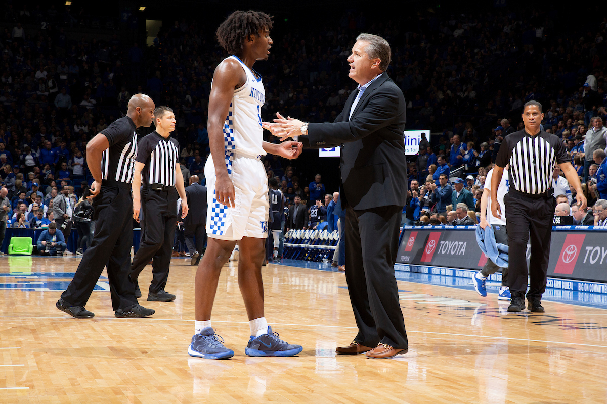 Tyrese Maxey. John Calipari.

Kentucky beat Mount St. Mary’s 82-62.

Photo by Chet White | UK Athletics
