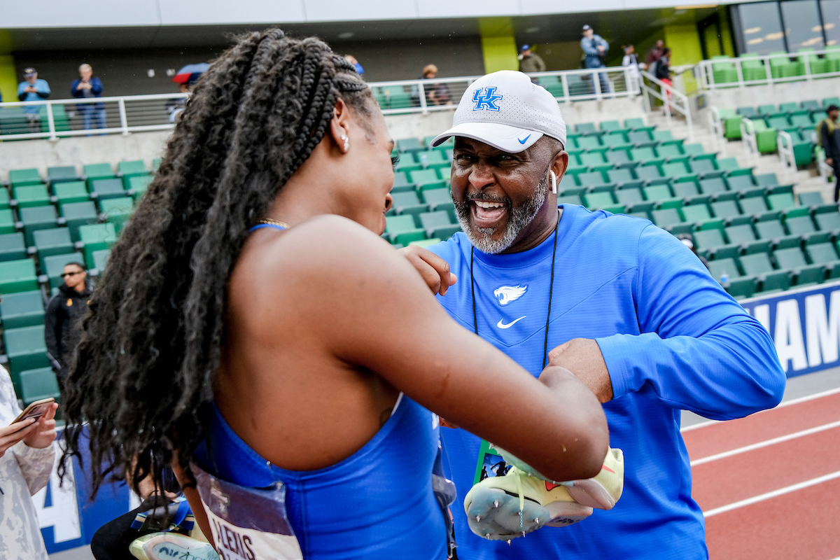 Alexis Holmes. Lonnie Greene.

Day Four. The UK women’s track and field team placed third at the NCAA Track and Field Outdoor Championships at Hayward Field in Eugene, Or.

Photo by Chet White | UK Athletics