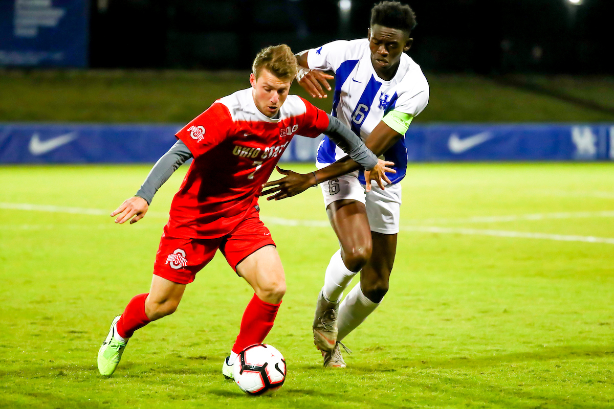 Aime Mabika. 

Kentucky defeats Ohio State University 2-1. 

Photo by Eddie Justice | UK Athletics