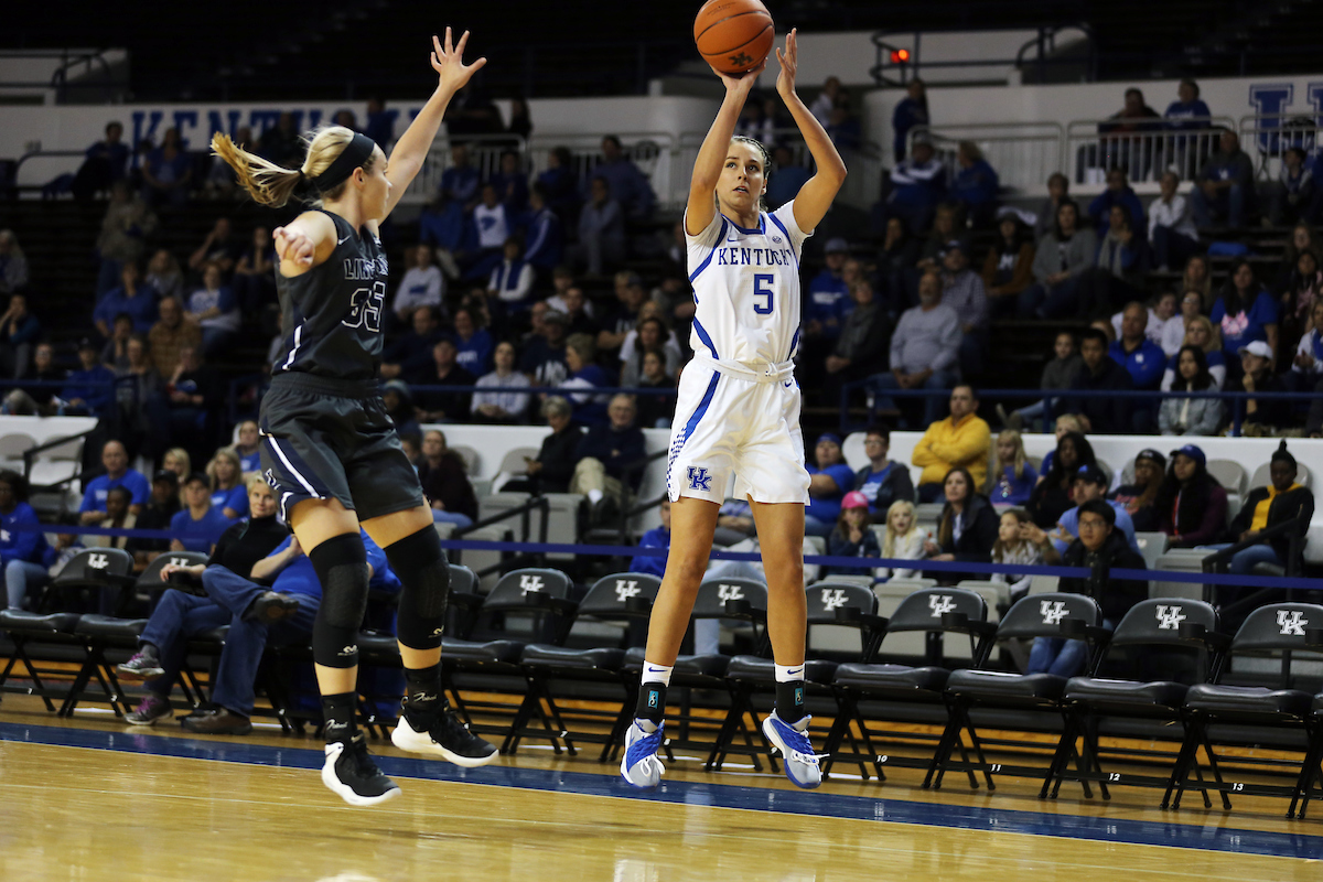 Blair Green
The Women's Basketball team beat Lincoln Memorial University.
Photo by Britney Howard | UK Athletics