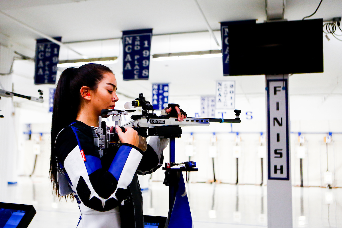 Ruby Gomes.

UK Rifle v Akron.

Photo by Hannah Phillips | UK Athletics