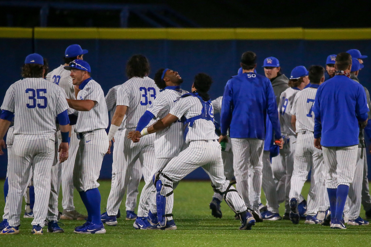 Jaren Shelby and Devin Burkes.

Kentucky beats Butler 6 - 5.

Photo by Sarah Caputi | UK Athletics