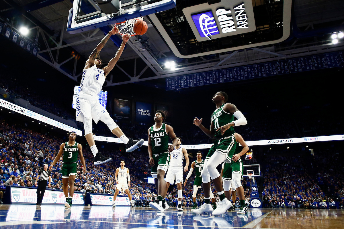 Nick Richards.

Kentucky beat UAB 69-58.

Photo by Chet White | UK Athletics