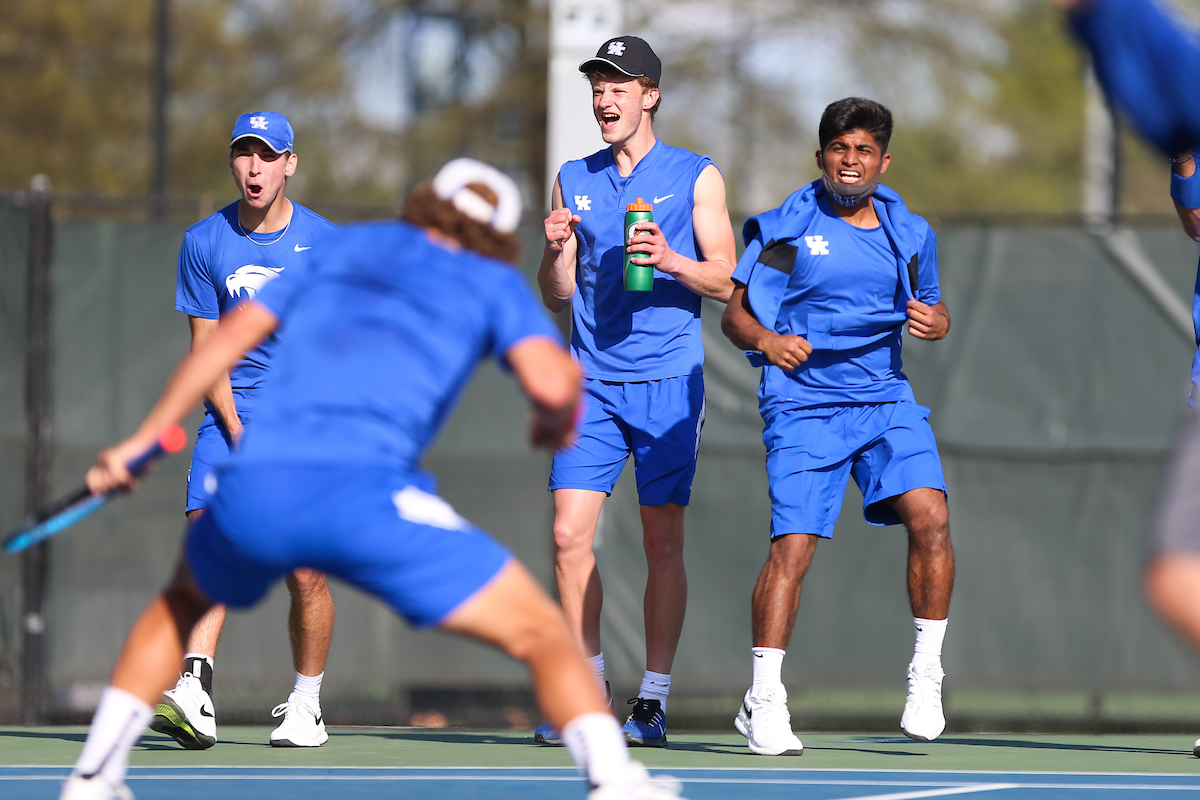 Joshua Lapadat, Mathis Moysan, and Heman Nama.

Kentucky beats Ole Miss 5-2.

Photo by Hannah Phillips | UK Athletics