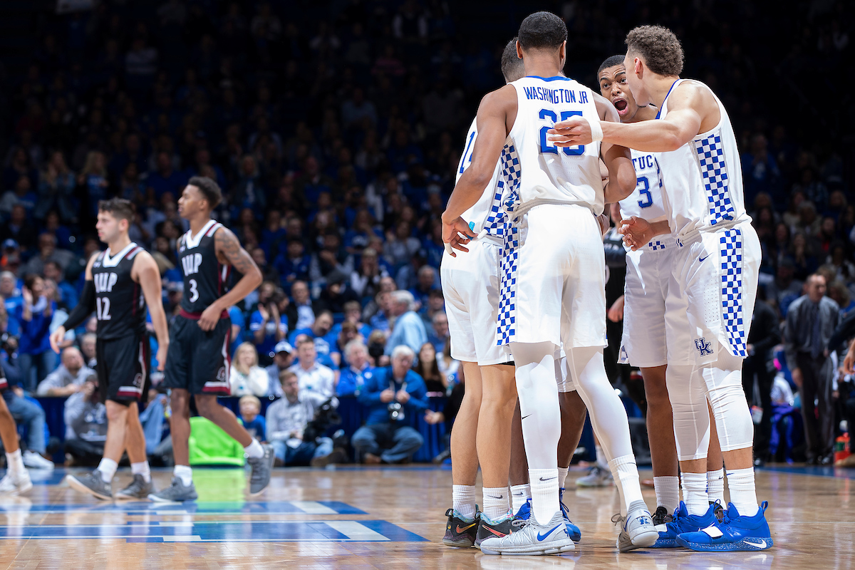 Team. Keldon Johnson. 

Men's basketball beat IUP 86-64

Photo by Chet White | UK Athletics