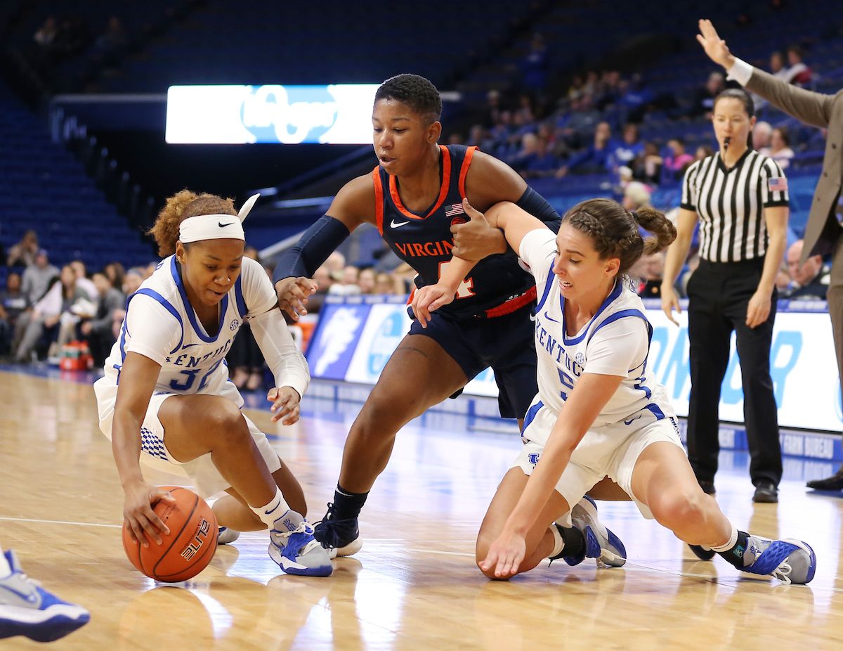 Jaida Roper, Blair Green

Women's Basketball beats Virginia 63-51 at Rupp Arena on Thursday, November 15, 2018.

Photo by Britney Howard  | UK Athletics