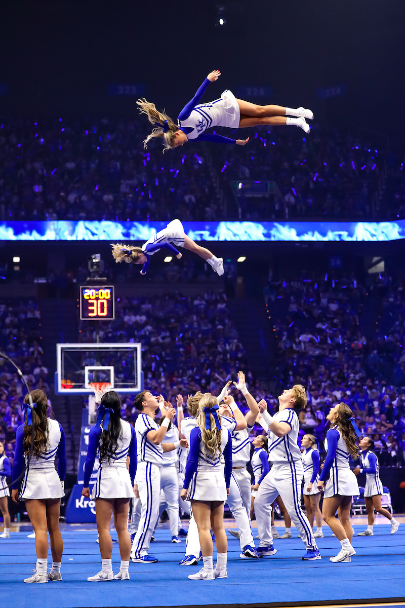 Cheer. 

Big Blue Madness.

Photo by Eddie Justice | UK Athletics