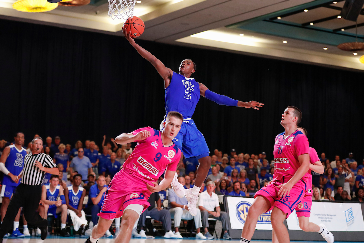 Ashton Hagans.

The University of Kentucky men's basketball team beat Serbia's Mega Bemax 100-64 at the Atlantis Imperial Arena in Paradise Island, Bahamas, on Saturday, August11, 2018.

Photo by Chet White | UK Athletics
