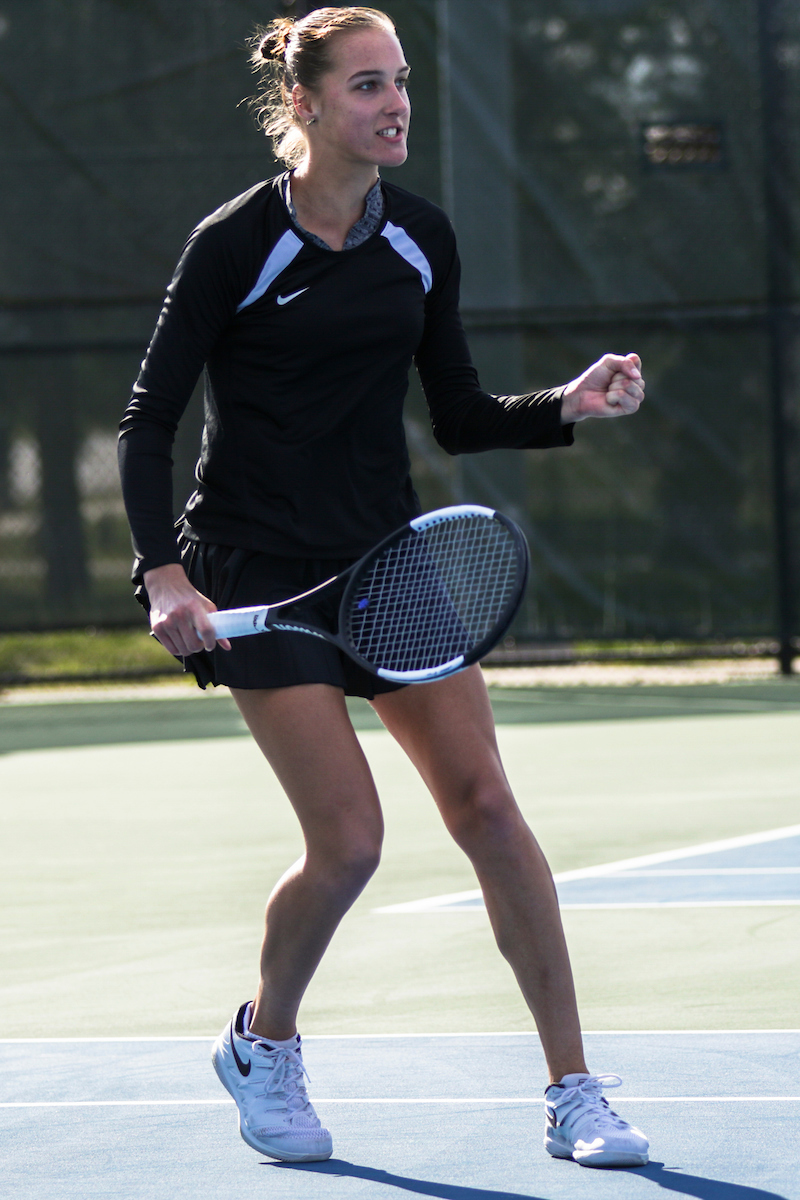 Diana Tkachenko. 

Kentucky defeated Florida 4-3 on Friday, March 22nd.

Photo by Eddie Justice | UK Athletics