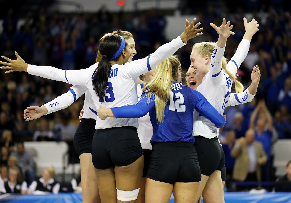 Team

UK volleyball beats Purdue in the second round of the NCAA Tournament.  

Photo by Britney Howard  | UK Athletics