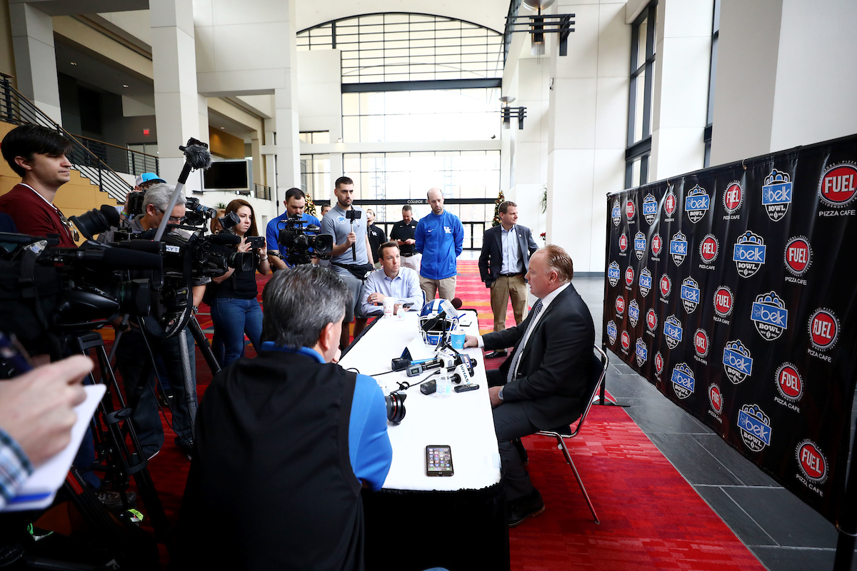 Mark Stoops
Belk Bowl Media Day

Photo by Britney Howard | Staff