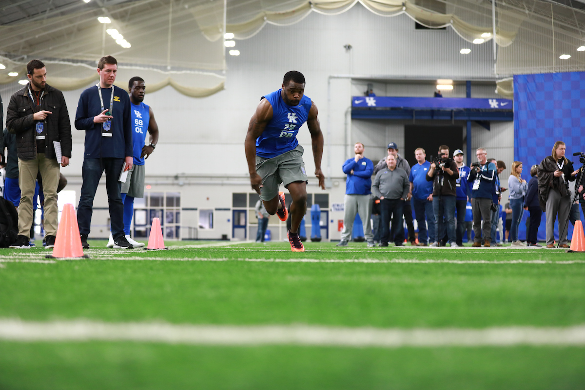 Darius West.

Pro Day for UK Football.

Photo by Jacob Noger | UK Athletics