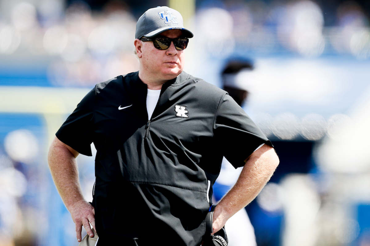 Mark Stoops.UK beat ULM 45-10.Photos by Chet White | UK Athletics
