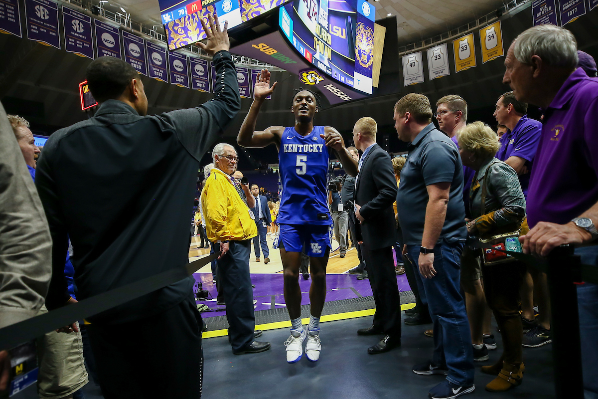Immanuel Quickley.

Kentucky beat LSU 79-76.

Photo by Chet White | UK Athletics