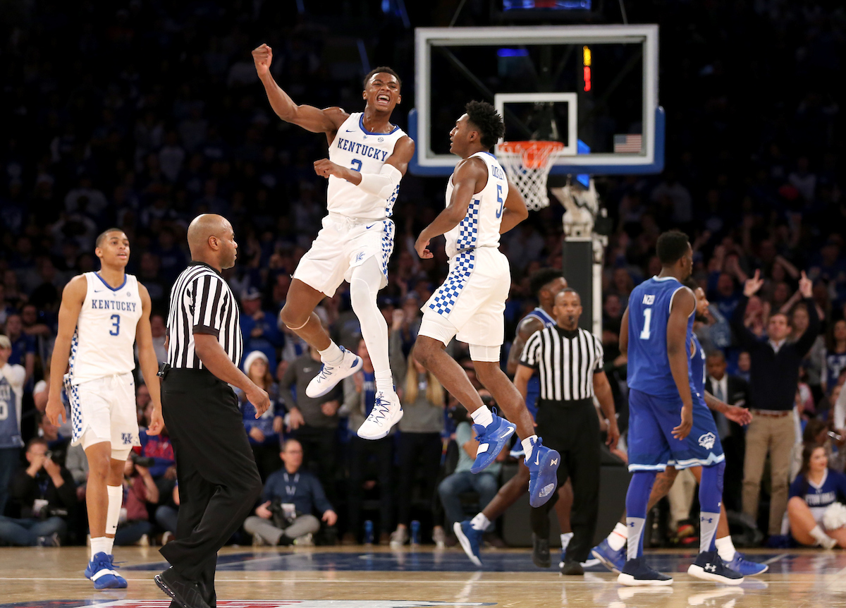 Ashton Hagans and Immanuel Quickley. 

UK falls to Seton Hall 84-83. 


Photo By Barry Westerman | UK Athletics
