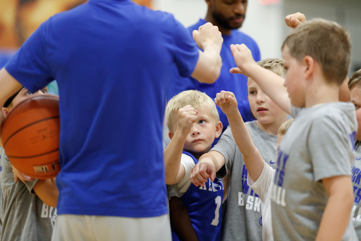 Men’s basketball camp at North Laurel High School in London, Kentucky.

Photo by Elliott Hess | UK Athletics