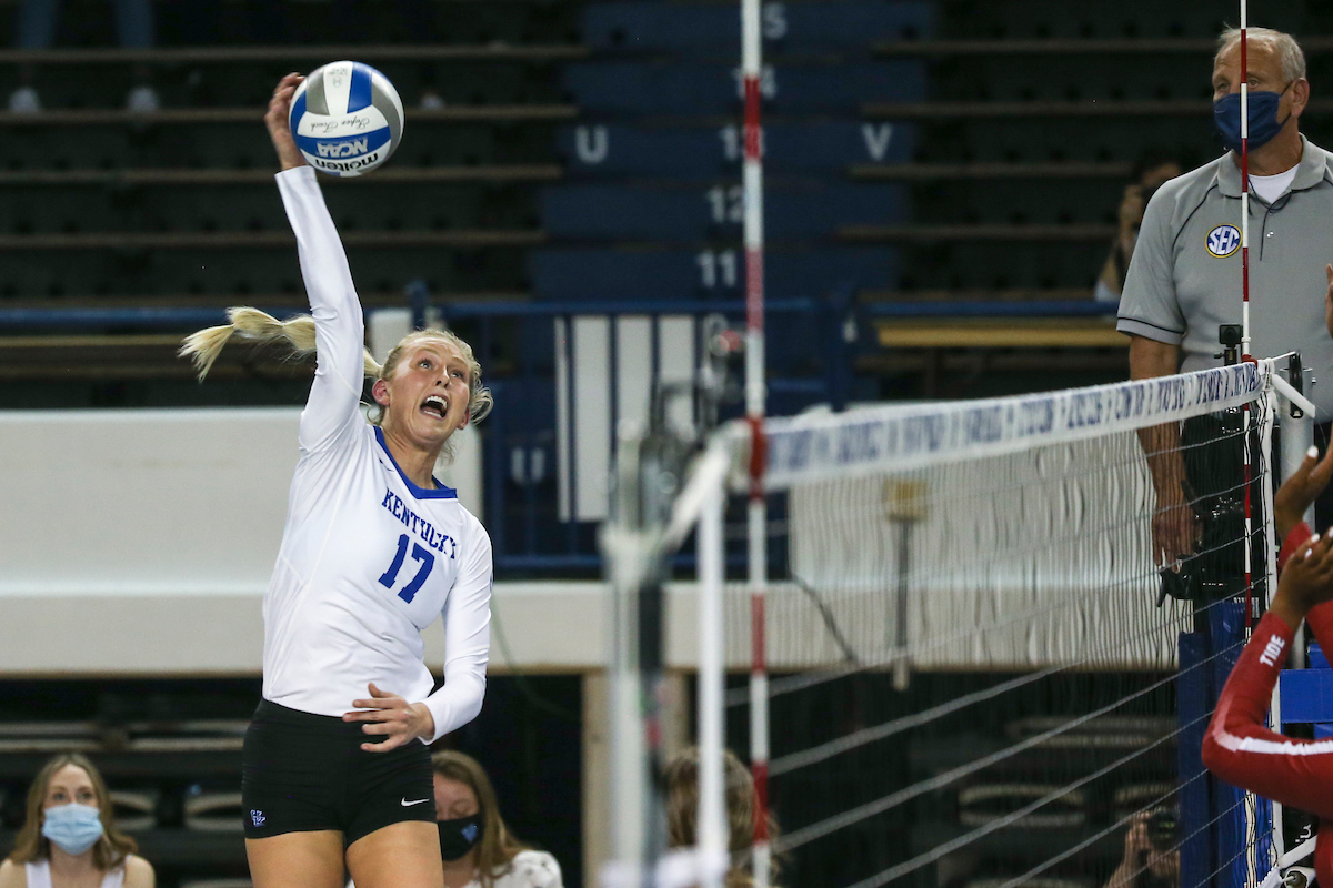 Alli Stumler.

Kentucky sweeps Alabama 3-0.

Photo by Grace Bradley | UK Athletics
