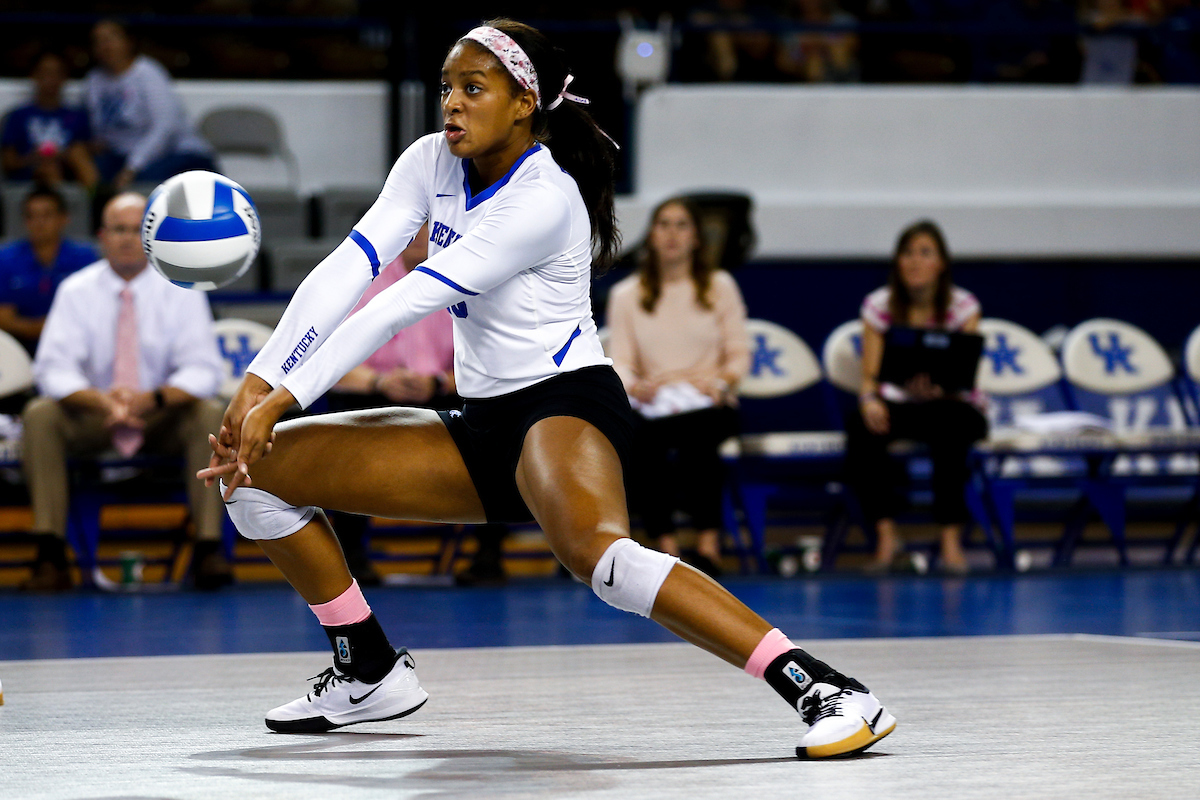 Leah Edmond.

UK Volleyball falls to Georgia 2-3. 

Photo by Isaac Janssen | UK Athletics