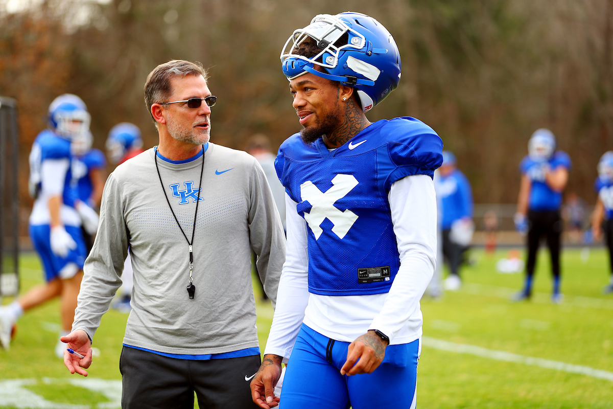 Eddie Gran, Lynn Bowden
Belk Bowl Practice 1

Photo by Britney Howard | Staff