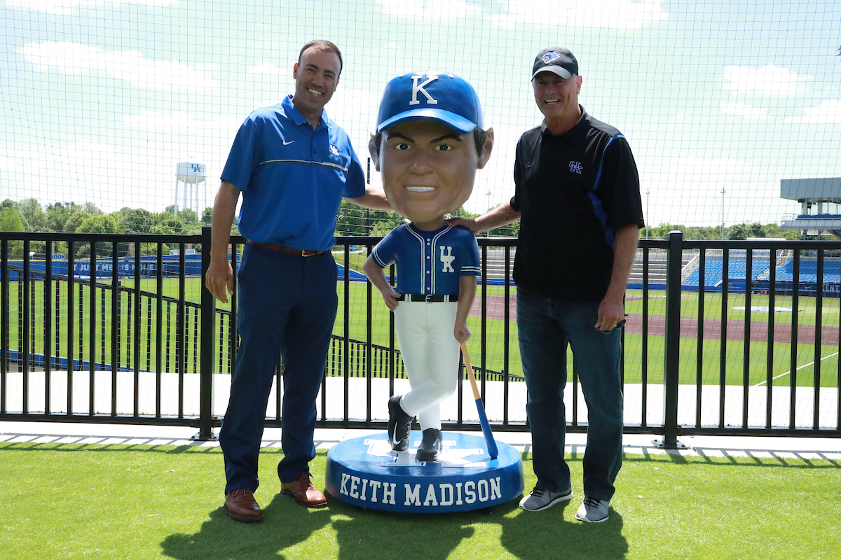 The Keith Madison bobble head was unveiled at Kentucky Proud Park on May 16, 2019.Photo by Noah J. Richter | UK Athletics
