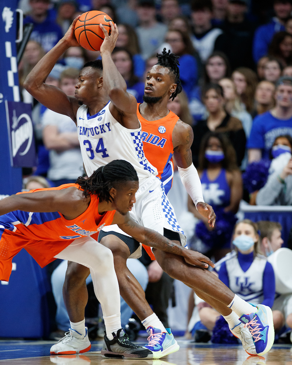 Oscar Tshiebwe.

Kentucky beat Florida 78-57.

Photo by Elliott Hess | UK Athletics