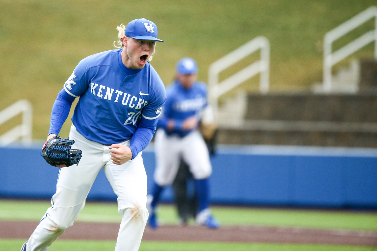 Braxton Cottongame. 

Kentucky beat Southeast Missouri State 9-4.

Photo by Eddie Justice | UK Athletics
