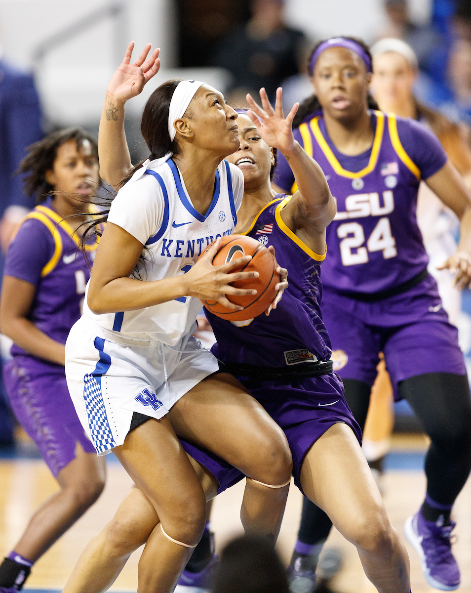 TATYANA WYATT.


The UK women?s basketball team beat LSU on senior day on Sunday, February 24, 2019.

Photo by Elliott Hess | UK Athletics