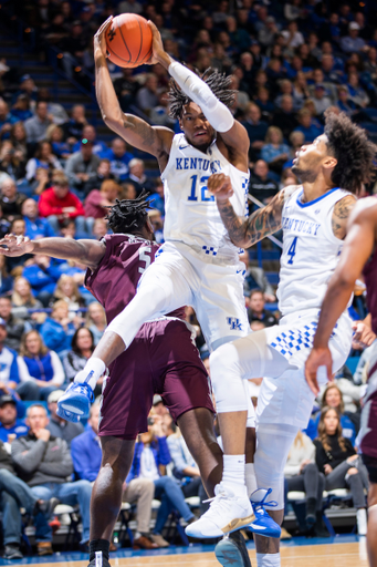 Keion Brooks Jr. Nick Richards.

UK beat EKU 91-49.

Photo by Chet White | UK Athletics